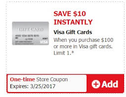 albertsons with 10 off on visa gift cards