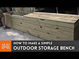 Outdoor Storage Bench Woodworking