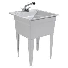 They're often made of metal, although there are some with plastic handles. Cashel Heavy Duty Utility Sink Kit Free Standing Walmart Com Walmart Com