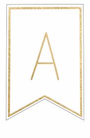 Free Printable Banner Letters Template Letter Png Gold