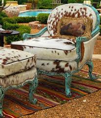 Turquoise And Cowhide Chair Classic