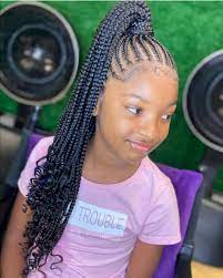 However, rather than one large bun sitting at the top of the head, we've got two buns on the sides instead. Latest Black Braided Hairstyles For Kids 2021
