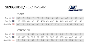 Skechers Shoes Size Chart