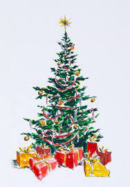 This is a digital product download. Christmas Tree Card