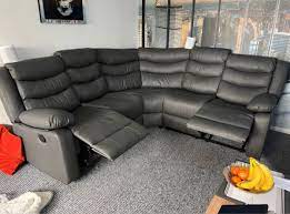 grey recliner sofa 3 2 seater set couch