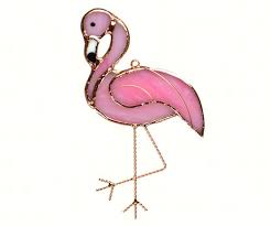 Flamingo Stained Glass Suncatcher