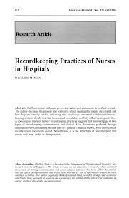 recordkeeping practices of nurses in hospitals b21f6bb91ce6bd53bd2089beb4fa719c0d47f3139413602deced03b1d24daa7f