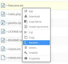 where is the htaccess file in joomla