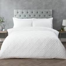 geo tufted white bedding luxury duvet