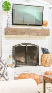 my painted brick fireplace 3 years
