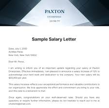 free salary letter templates exles