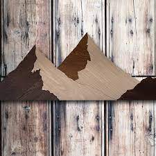 Mountain Range Wooden Wall Art