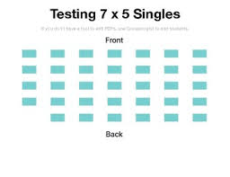 Customizable Seating Chart Testing 7 X 5 Singles By Adventuredu