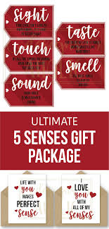 Looking for a thoughtful gift this valentine's day? 5 Senses Gift Tags Cards 5 Senses Gift Package Printables 5 Senses Gift Packaging 5 Sense Gift Valentine Gifts For Husband Valentines Gifts For Boyfriend