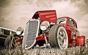 hot rod red red hotrod ford white
