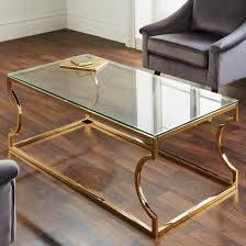 Regina Glass Coffee Table With Gold