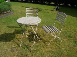 Vintage Authentic Bistro Set Table With