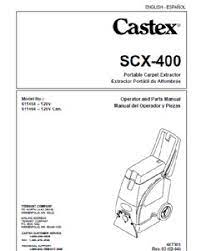 part manual for castex scx 400