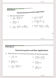 Exercise 2 3 Rational Equations