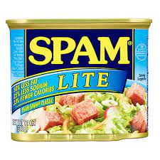 spam lite luncheon loaf meat at