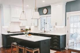 75 dark wood floor kitchen with black