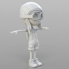 cartoon pilot little loli 3D Model in Child 3DExport