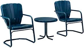 Agent (31) manufacturer (17) importer (14) trading. Customer Favorite Crosley Furniture Ko10012nv Ridgeland Retro Metal 3 Piece Seating Set With 2 Chairs And Side Table Navy Accuweather Shop