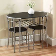 Black Silver Compact Dining Set