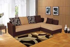 Porto Rhs Sofa Set In Beige And Brown