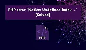 php error notice undefined index