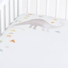 Organic Dinosaur Baby Crib Fitted Sheet