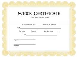 40 Free Stock Certificate Templates Excelshe