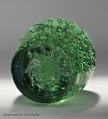victorian controlled bubble green glass