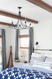 master bedroom update faux wood beams