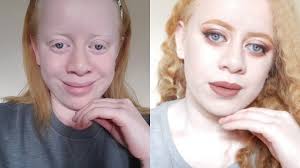 albino makeup transformation you