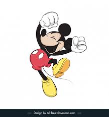 mickey mouse icon excited gesture