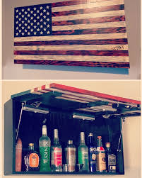 American Flag Liquor Cabinet Whiskey