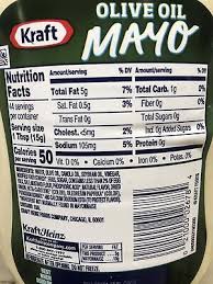 kraft reduced fat mayonnaise with olive