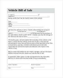 Car Sale Agreement Sample Contract Form Purchase Vehicle Template