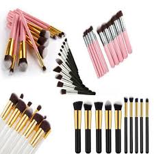 10pcs cosmetic makeup brush set powder