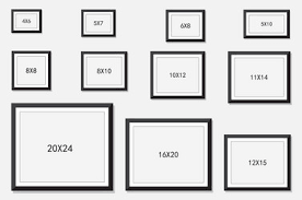 gallery wall frame sizes vector images