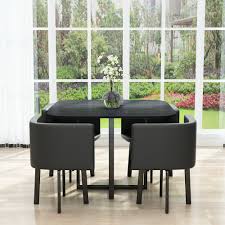Our extensive range of dining tables & chairs has something suit every home. Black Space Saving Dining Table And 4 Chairs Set Cafe Kitchen Room Uk Ebay