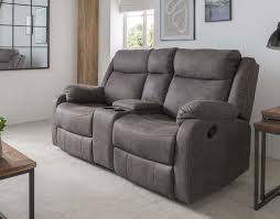 ellena grey 2 seater recliner sofa with