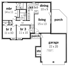 One Story Cottage House Plan With 3