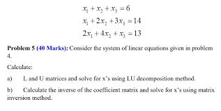 Solved Problem 4 Equations X X X