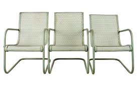 Mid Century Tubular Metal Patio Chairs