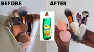sunlight liquid to clean makeup brushes