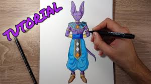 Favorite add to the strongest warriors (print) rodzdrawings. How To Draw Beerus Tutorial Dragonball Art Youtube