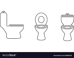 Toilet Line Icon Bowl Sanitaryware