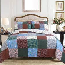 maroon cotton king quilt bedding set